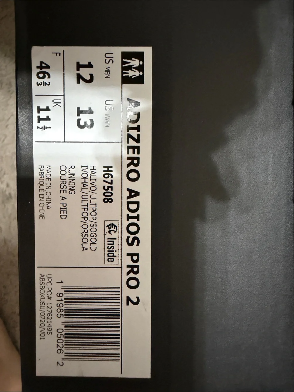 adidas Adizero Adios Pro 2 size 12 men NYC 2021 Deadstock!!